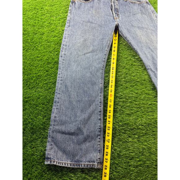 Levi’s Men’s 501 XX 36x30 Button Fly Straight Leg Medium Wash Jeans Classic Blue - Picture 13 of 16